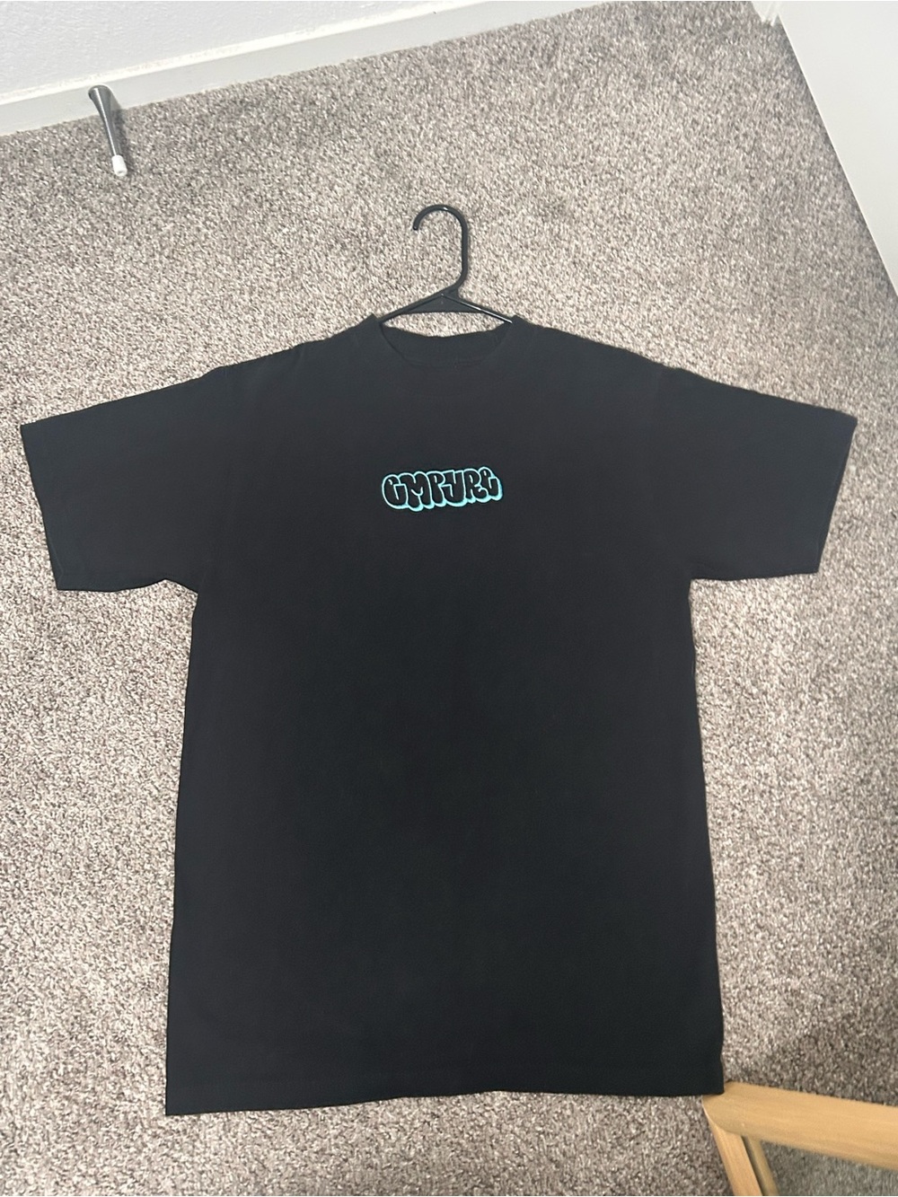 Black T with blue empyre logo